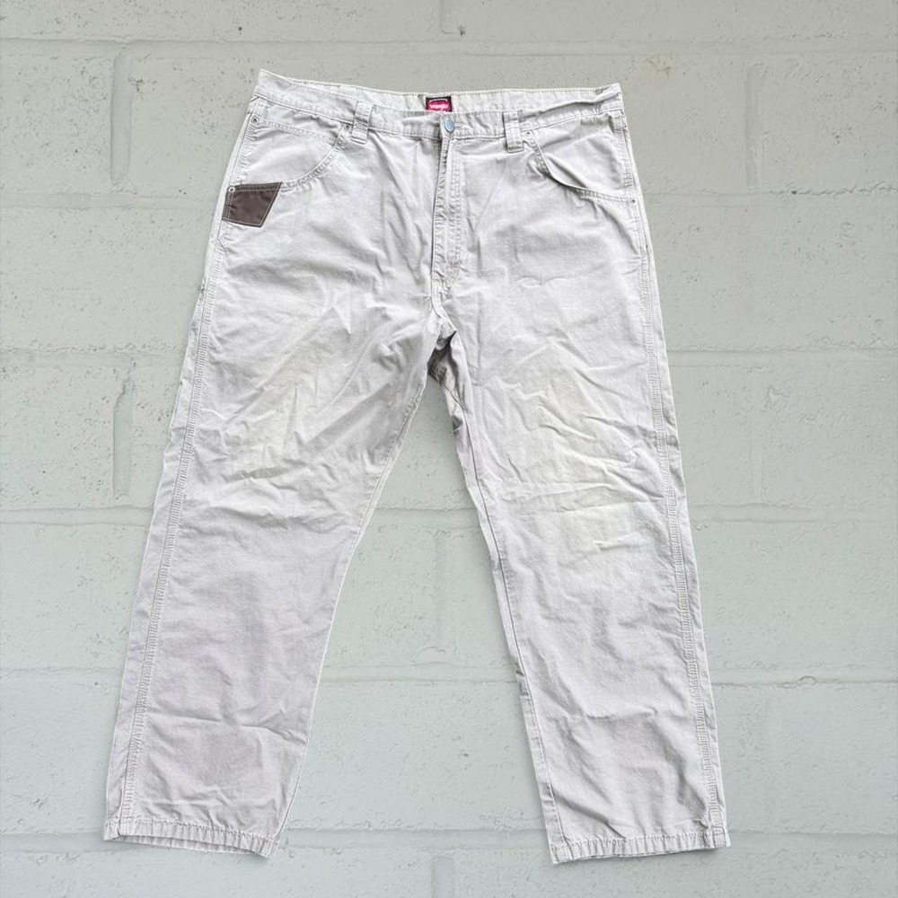 Wrangler Workwear Ripstop Ranger Pants Mens 38x28 Beige Tan Utility Cargo